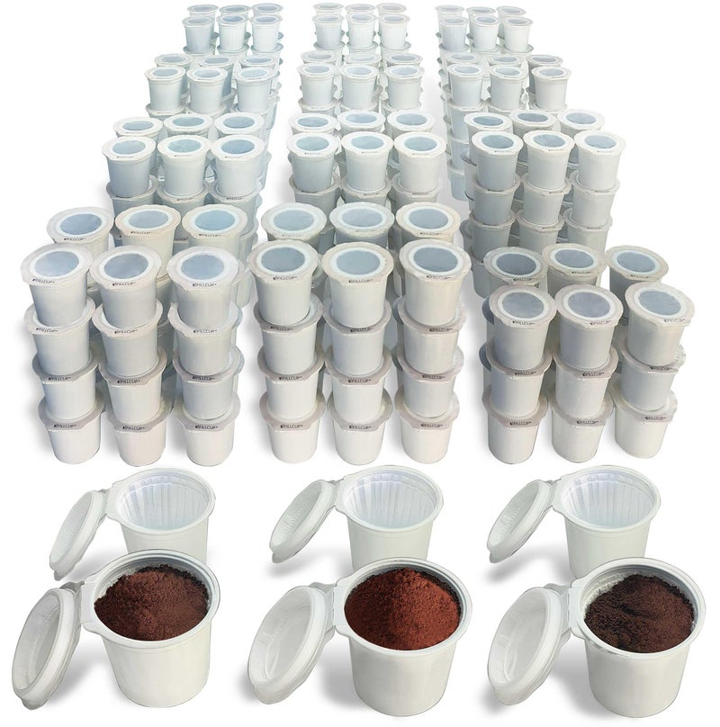 iFillCup 288 iFillCup Pods â€“ Use Your Favorite Coffee, Fits all K Cup Brewers, Make Your Own Pods in Seconds, Save $Hundreds A Year, DeepBrew Filter Holds 50% More Coffee for Richer Larger Brew (White) - Image 1